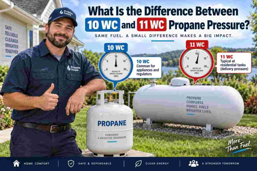What Is the Difference Between 10 WC and 11 WC Propane Pressure?
