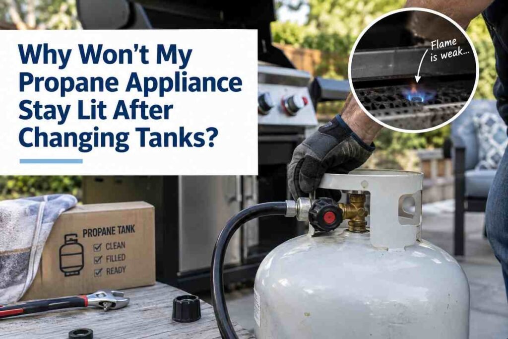 Why Won't My Propane Appliance Stay Lit After Changing Tanks?