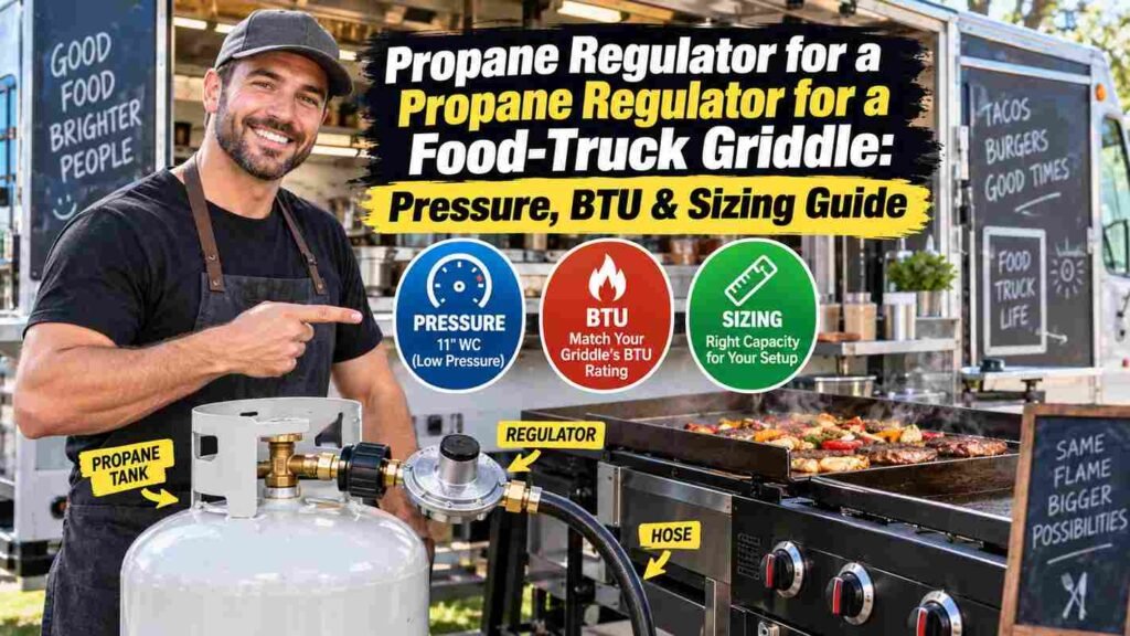 Propane Regulator for a Food-Truck Griddle: Pressure, BTU & Sizing Guide