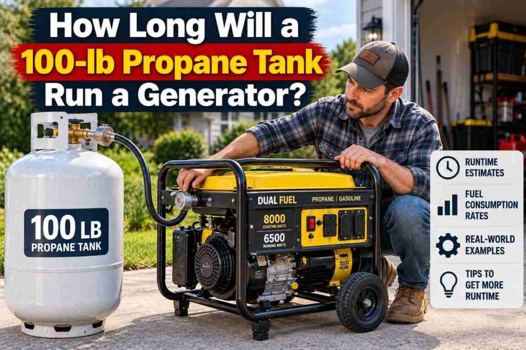 How Long Will a 100-lb Propane Tank Run a Generator?