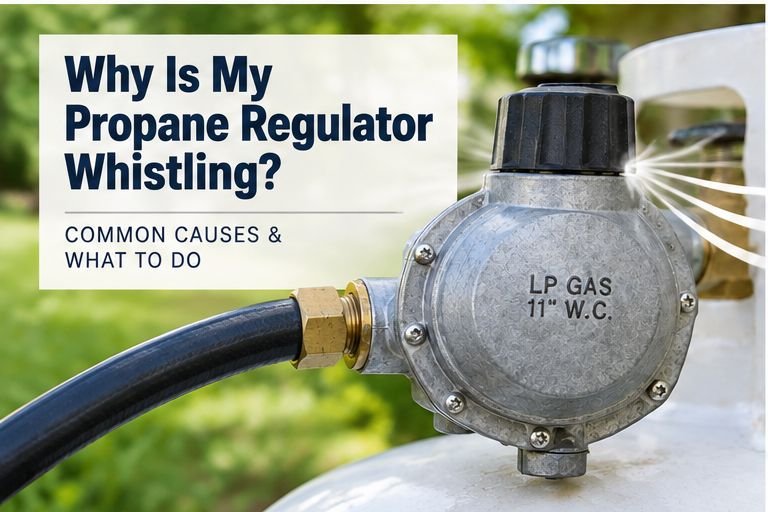 why is propane regulator whistling