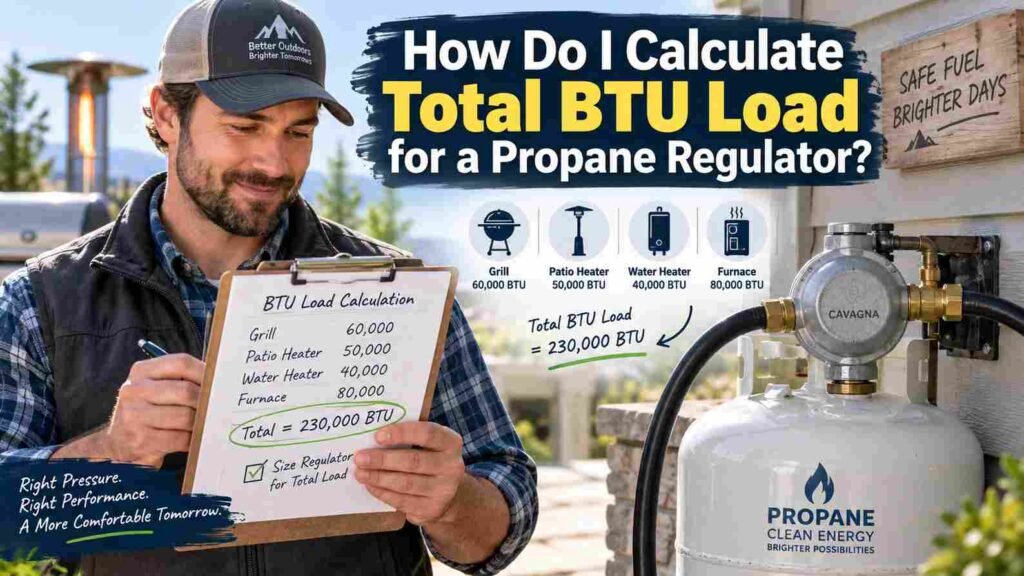 How Do I Calculate Total BTU Load for a Propane Regulator?