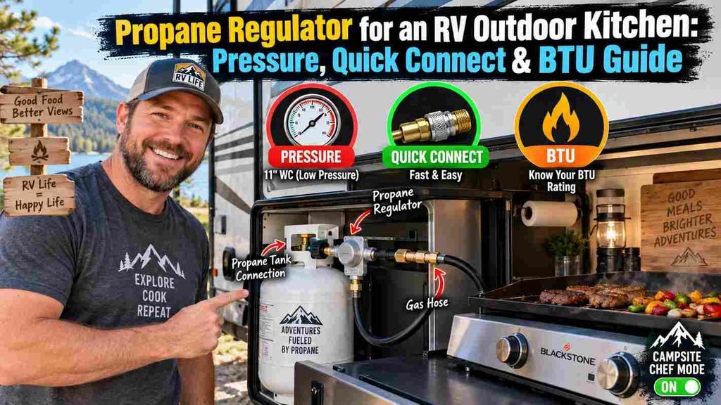 Propane Regulator for an RV Outdoor Kitchen: Pressure, Quick Connect & BTU Guide