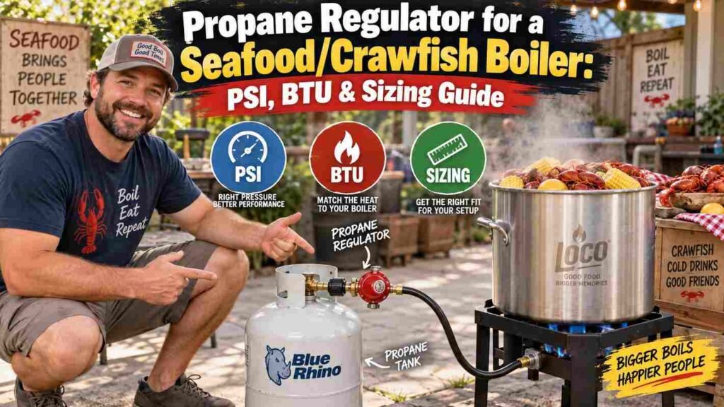 Propane Regulator for a Seafood/Crawfish Boiler: PSI, BTU & Sizing Guide