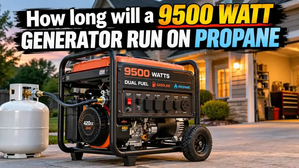 How Long Will a 9500 Watt Generator Run on Propane