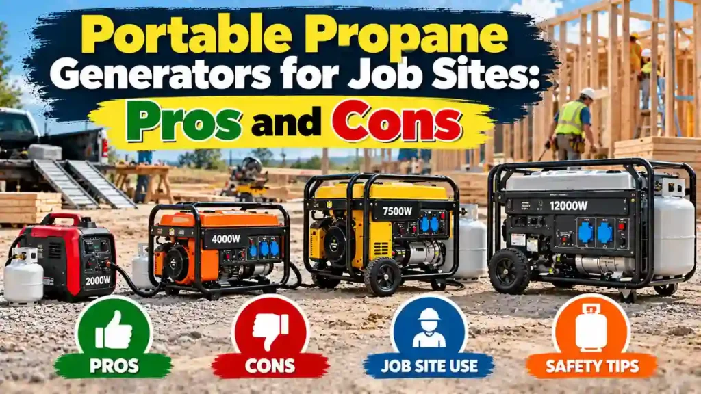 Portable Propane Generators for Job Sites: Pros and Cons