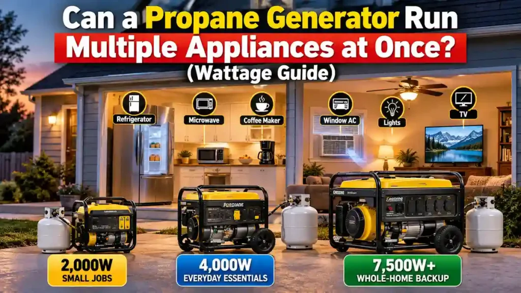 Can a Propane Generator Run Multiple Appliances at Once? (Wattage Guide)