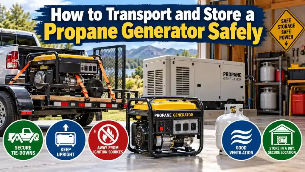 How to Transport and Store a Propane Generator Safely?