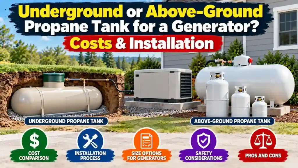 Underground or Above-Ground Propane Tank for a Generator